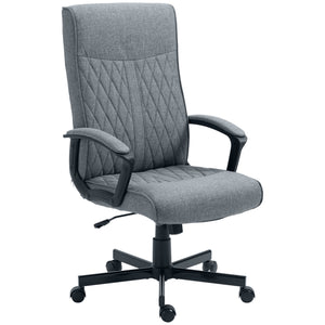 EASYCOMFORT  Sedia da Ufficio Girevole con Funzione Dondolo e Altezza Regolabile, 65x65x102-112.5cm, Grigio