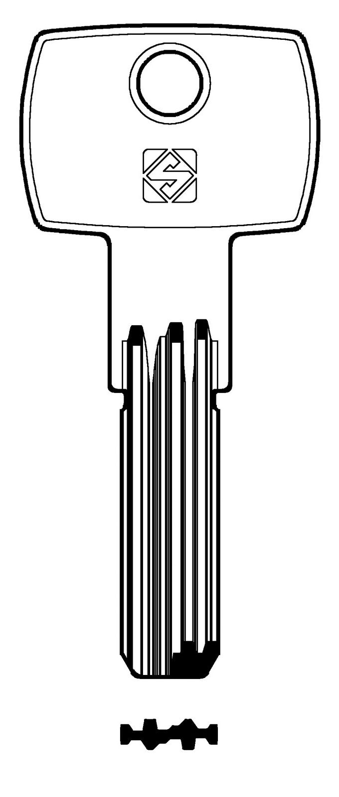 5pz chiavi punzonate silca wa8 olc gr.6 92126