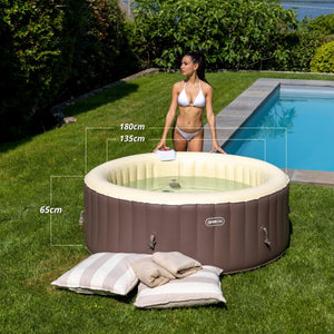 Spa Idro Gonfiabile Riscaldata 2/4 Pax EASE.ZONE Rotonda 180x180x65cm 800L Pompa Supersilenziosa integrata 7150017