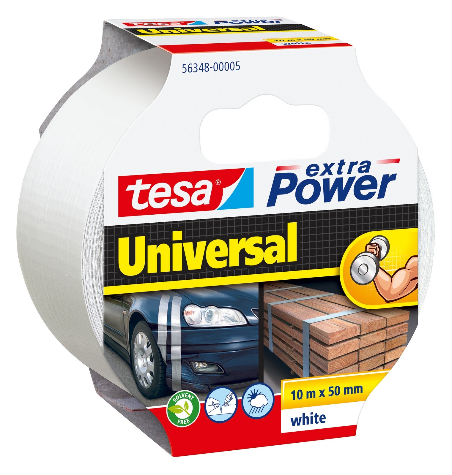 6pz nastro americano extra power mm 50x10mt bianco 92969