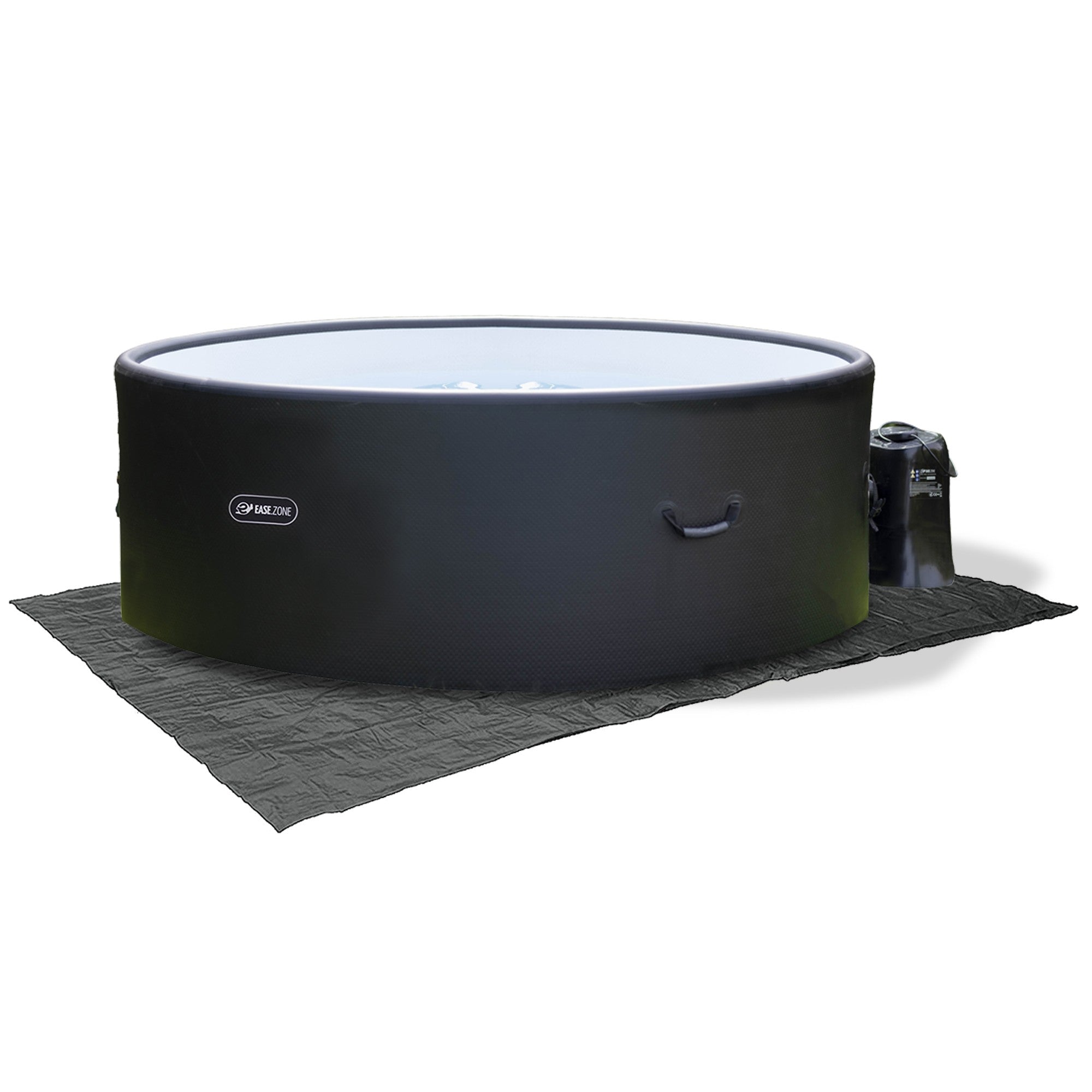 Spa Idro Gonfiabile Drop-Stitch Riscaldata 4-6Pax EASE.ZONE Rotonda 180x65cm 1120L Pompa600W Telecomando 7150046