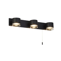 Applique Contemporanea Bicchiere Acciaio Nero Policarbonato Bianco Led 3,1 3000K