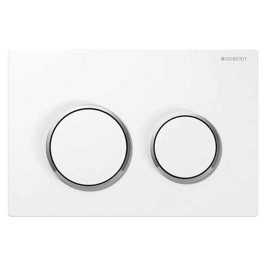 PLACCA 2 TASTI MODELLO OMEGA 20 BIANCO/CROMATO/BIANCO   GEBERIT