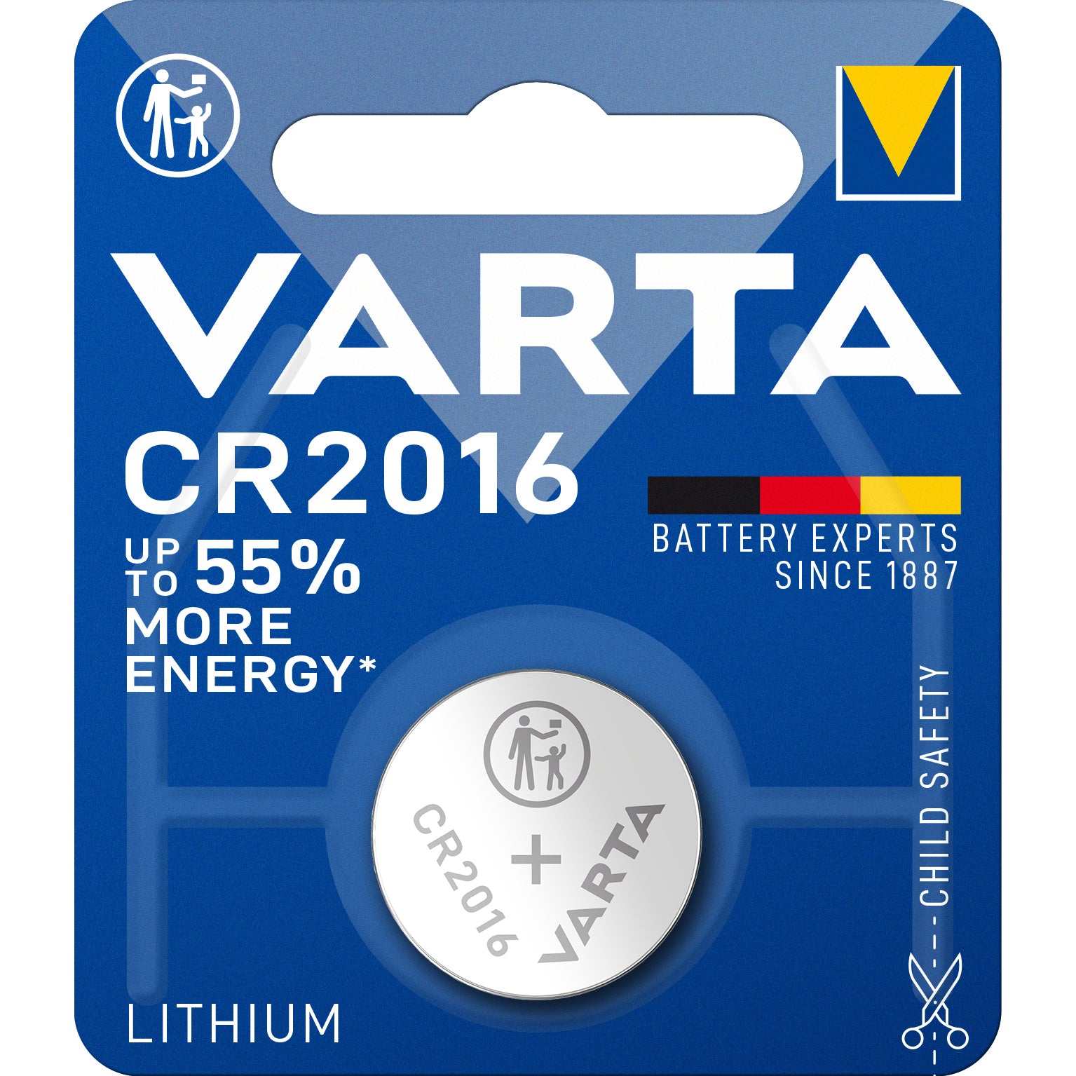 VARTA BATTERIA A BOTTONE CR2016  BL.1PZ  BL 10,0