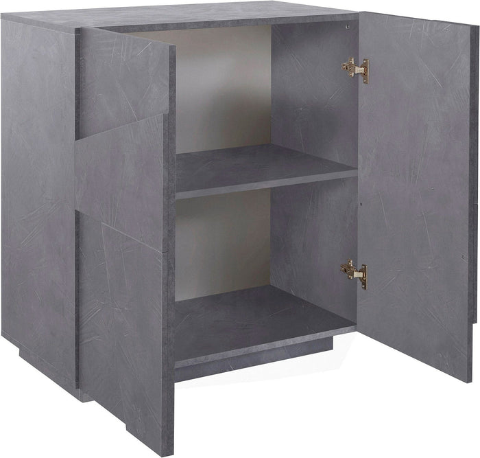 Credenza 2 Ante Battenti 81,2x44,2x86 cm Ping Ardesia