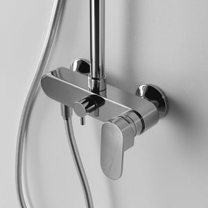 Colonna Doccia Tonda ARES Argo con soffione tondo 25 cm miscelatore con deviatore incorporato