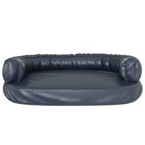 Letto Cani Ergonomico Gommapiuma Blu Scuro 88x65 cm Similpelle