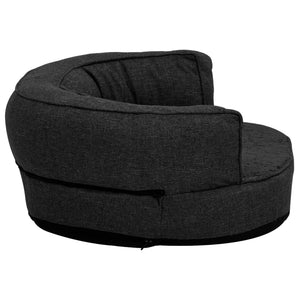 Materasso Ergonomico per Cani 75x53 cm Pile Effetto Lino Nero