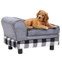 Divano per Cani Grigio 57x34x36 cm in Peluche