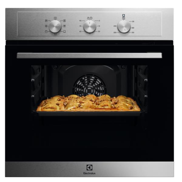 Forno Elettrico Ventilato Ad Incasso Electrolux EOH2H00BX 58 Litri Classe energetica A 60 cm Serie 300 AquaClean Anti-impronta Inox