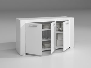 kit credenza 3 ante ambit 144x42xh80 cm bianco 94618