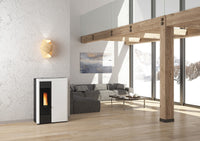 stufa pellet 15,5 kw virna idro bianco 94786