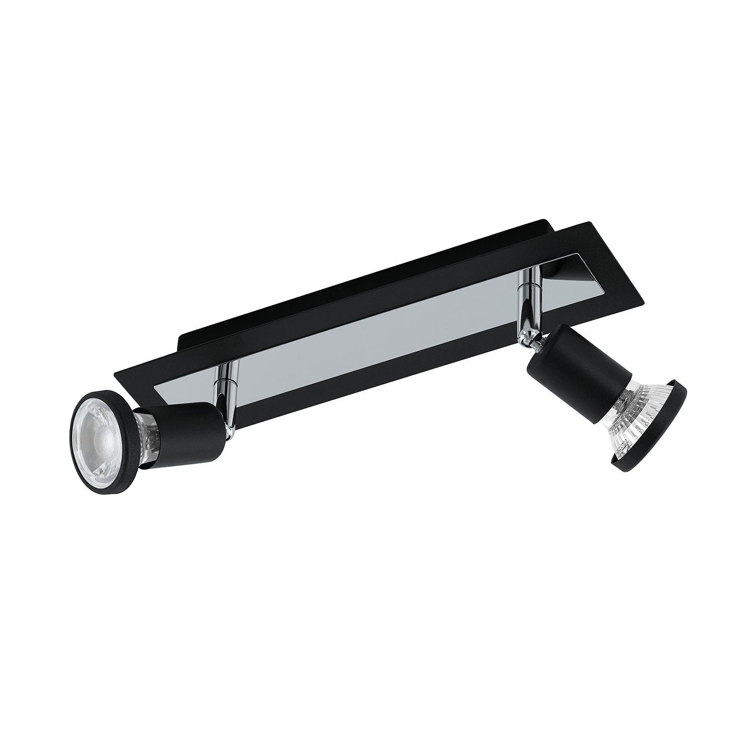 Spot Moderno Sarria In Acciaio Nero 2 Luci Gu10 4,5W Ip20