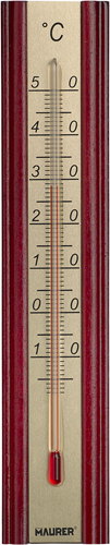 Termometro da parete faggio/alluminio maurer 40x10x200hmm - cf blister