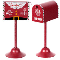 Buca Lettere di Babbo Natale Decorazione Cassetta Postale Natalizia Metallo 32cm