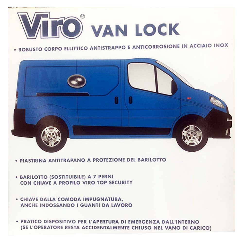 VIRO VAN LOCK 4222.4222 COPPIA LUCCHETTI per FURGONI CAMION antifurto Fissaggio