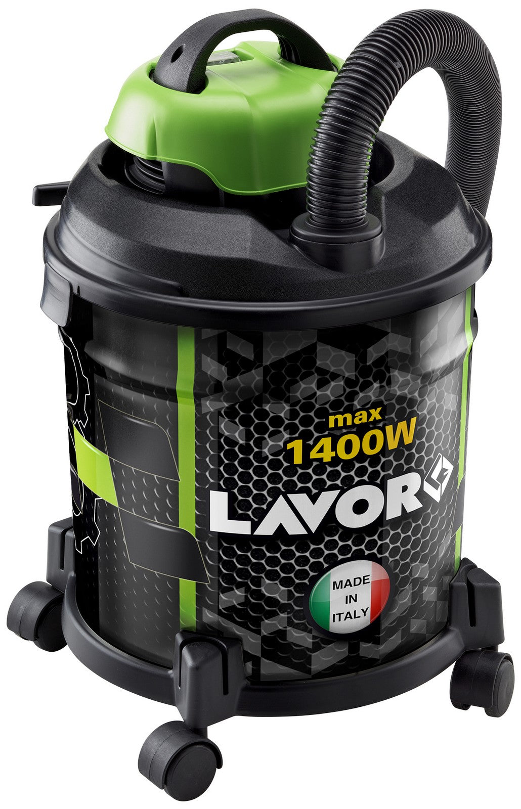 bidone aspiratutto "lavor" joker 1400 w in acciaio per solidi e liquidi 95938