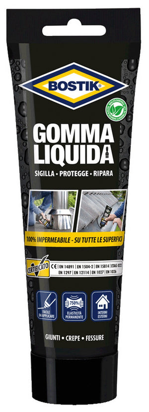 bostik gomma liquida impermeabile protegge e ripara tubo 250 gr 96037