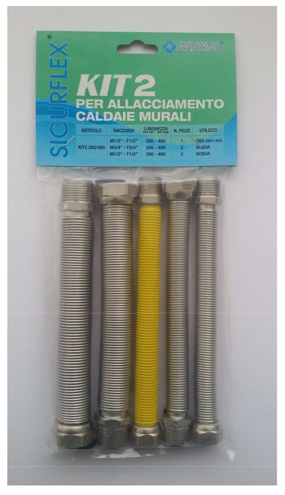 kit raccordo inox estensibile 1/2 per caldaia kit2 96163