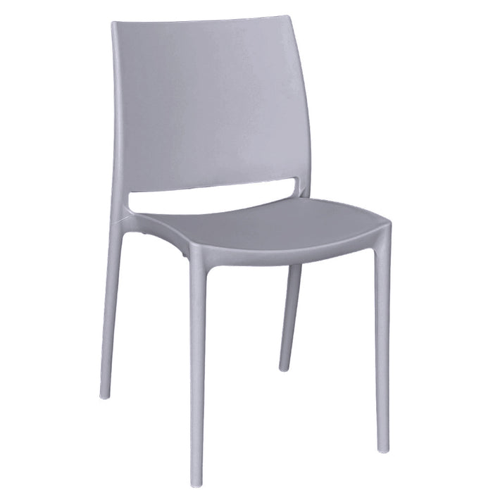 Sedia altea in plastica colore grigio chiaro modello confort