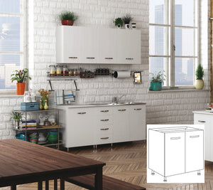 KIT CUCINA BASE S.L.2A CM.80X50X85H BIANCO AZUR LINE PZ 1,0