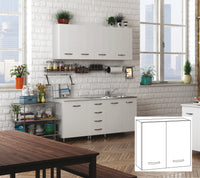 KIT CUCINA PENSILE 2A CM.80X30X72H BIANCO   . AZUR LINE PZ 1,0