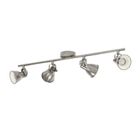 Spot Moderno Seras In Acciaio Nichel Anticato 4 Luci Gu10 3W Ip20