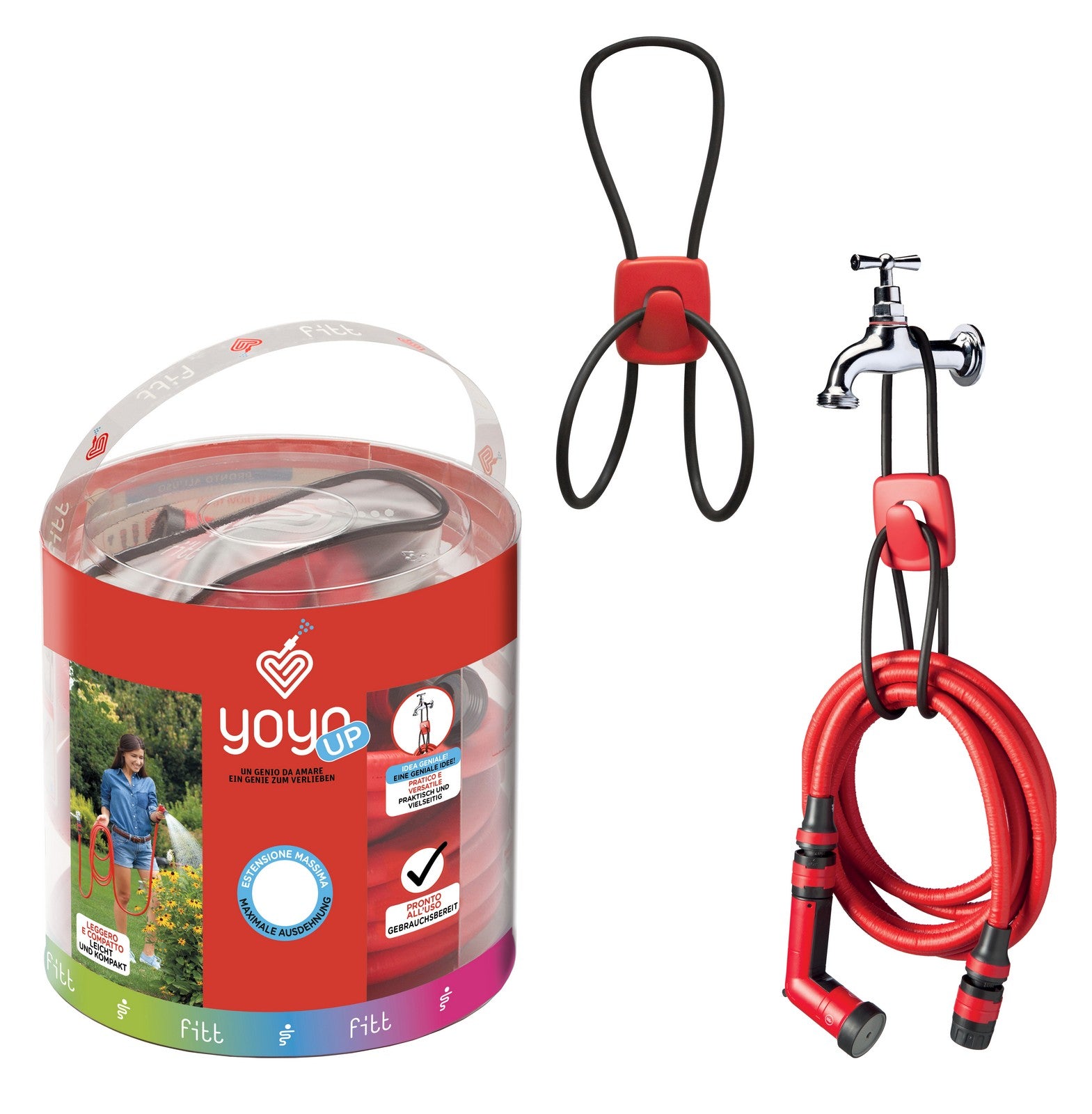 2pz set tubo "yoyo up" si allunga fino a mt 10 per innaffio e lavaggio 97044