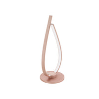 Lampada Da Scrivania Moderna Palozza Led Alluminio Rosa E Oro Rosa