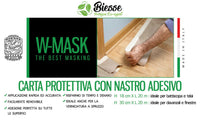 w-mask carta protettiva + nastro adesivo cm 30 x 20mt 97380