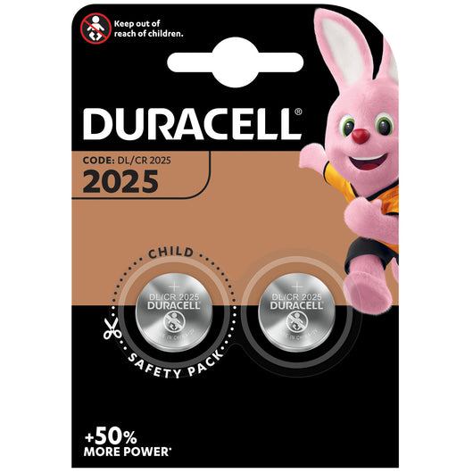 DURACELL BATTERIA A BOTTONE CR2025 BL.2PZ.  BL 10,0