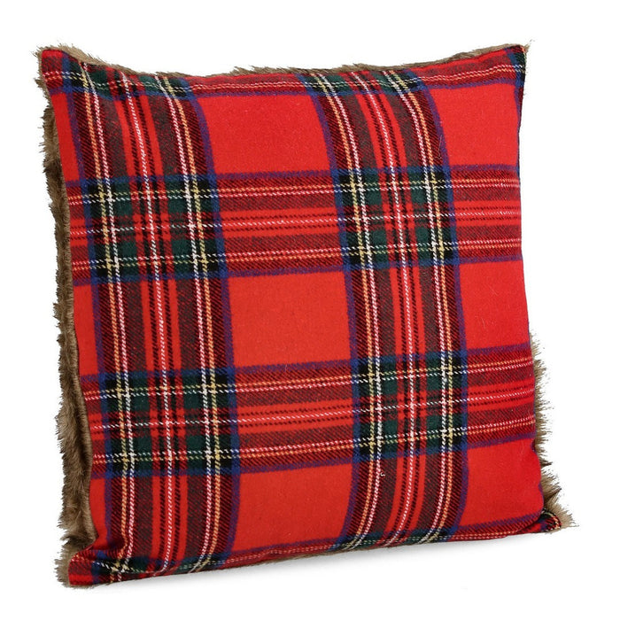 Cuscino Natalizio Tartan Scozzese Rosso Scots per Addobbi Formato: 45 X 45 cm