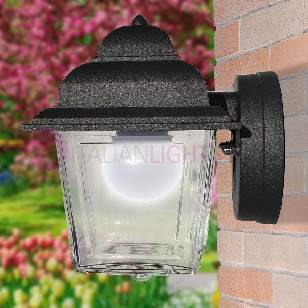 MASSIOLA Mini Lanterna Applique per Esterno con Vetro Trasparente GARDENLIGHT