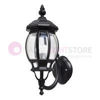 ENEA Lanterna a Parete in Alluminio Lampada per Esterno Classica NERO GARDENLIGHT