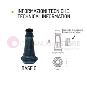 ORIONE ANTRACITE Lampione a 2 luci per Esterno Giardino con sfere globi policarbonato d.25