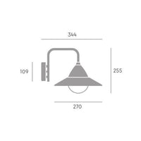 Applique Lato Basso Contemporanea Yukon Alluminio Metallo Grafite 20W Led Cct3