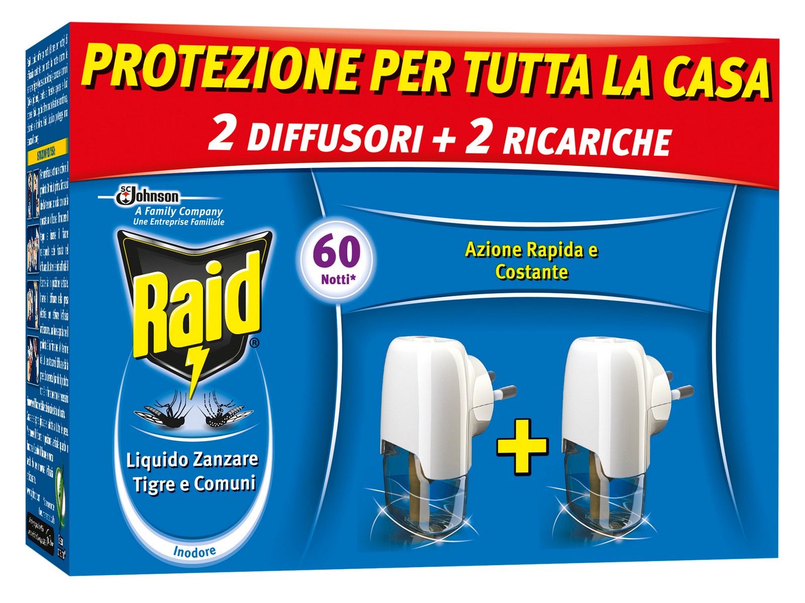 12pz raid elettroemanatore + liquido 30 notti promo 2+2 98201