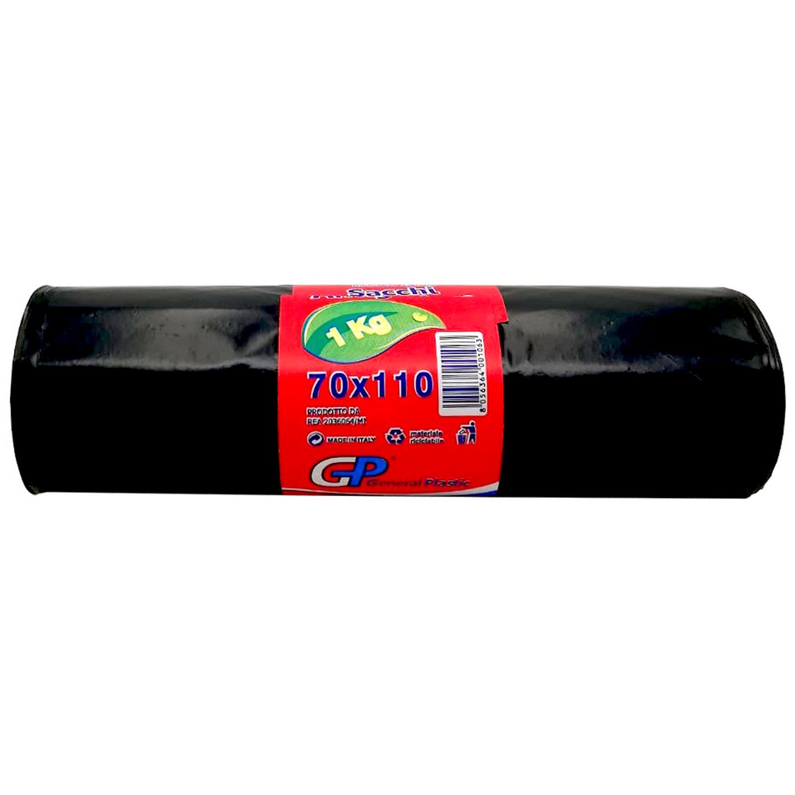 20pz sacchi nettezza urbana in rotolo 70x110 nero (gr. 800 ca) 98239