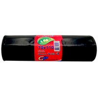 20pz sacchi nettezza urbana in rotolo 70x110 nero (gr. 800 ca) 98239