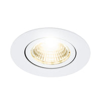 Faretto Ad Incasso Moderno Saliceto In Alluminio Bianco Led Integrato 6W 2700K