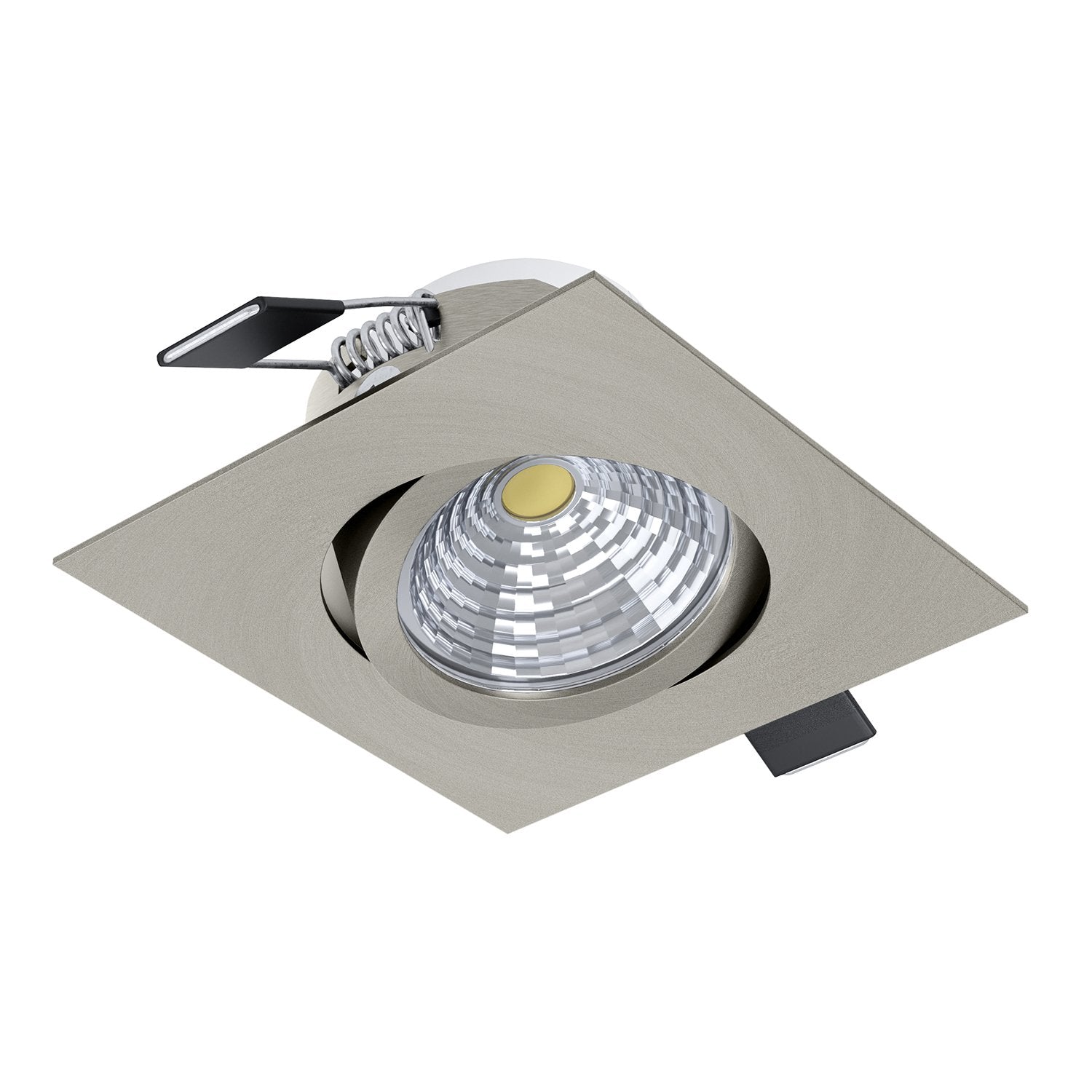 Faretto Ad Incasso Moderno Saliceto Alluminio Nichel Satinato Led 6W 2700K