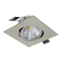 Faretto Ad Incasso Moderno Saliceto Alluminio Nichel Satinato Led 6W Ip20