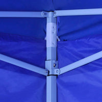 Tenda Pieghevole Blu 3 x 3 m con 4 Pareti