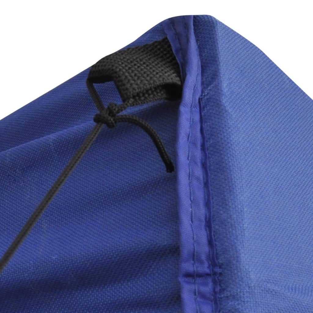 Tenda Pieghevole Blu 3 x 3 m con 4 Pareti