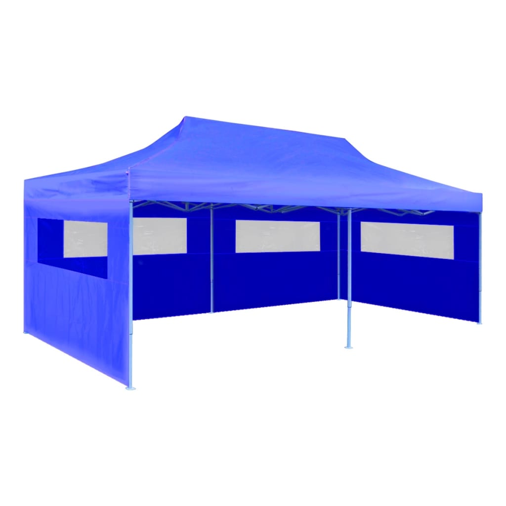 Tenda per Feste Pop-up Pieghevole Blu 3 x 6 m