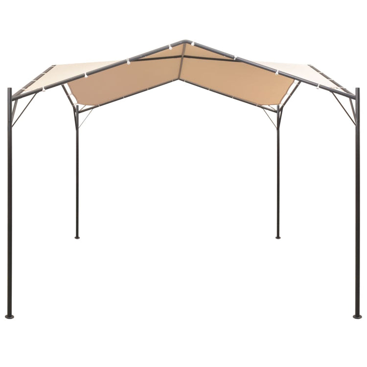 Gazebo Padiglione Tenda Tettoia 4x4 m in Acciaio Beige