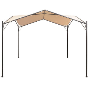 Gazebo Padiglione Tenda Tettoia 3x3 m Acciaio Beige