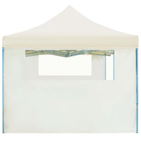 Tenda Pieghevole Pop-Up con 5 Pareti Laterali 3x9 m Crema