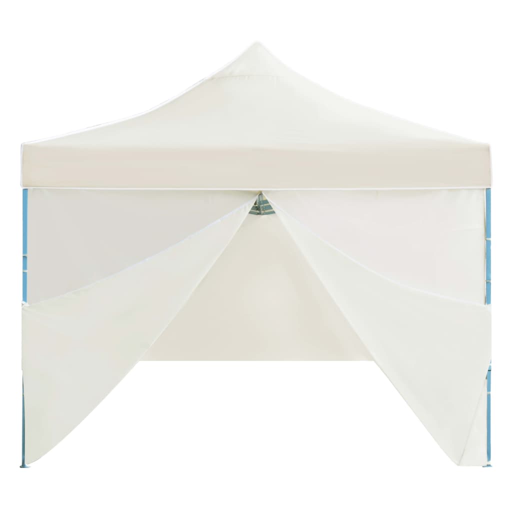 Tenda Pieghevole Pop-Up con 8 Pareti Laterali 3x9 m Crema