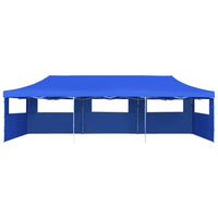 Tenda Pieghevole Pop-Up con 5 Pareti Laterali 3x9 m Blu